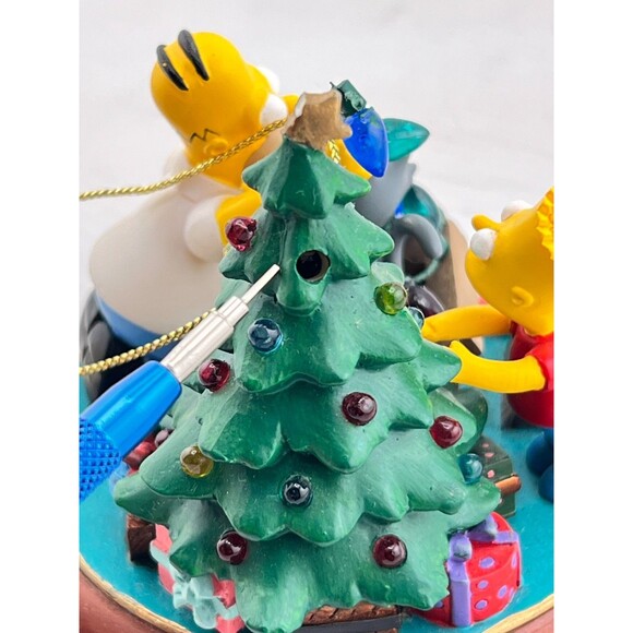 SIMPSONS Bradford Tree Christmas Ornament Illuminated "Cat-astrophe" Homer Bart - Picture 5 of 8